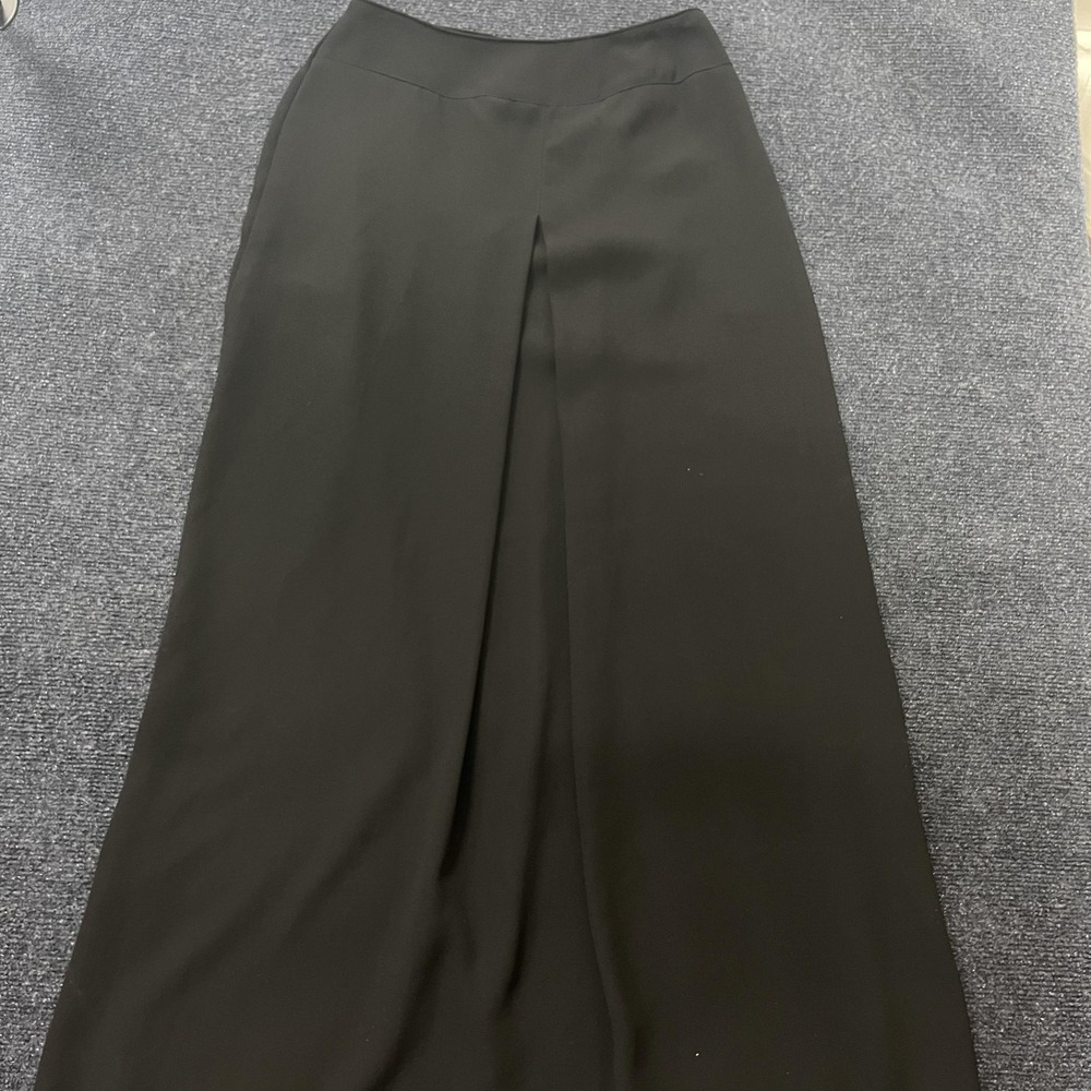 Vintage Jay Jacobs Skirt Womens 5/6 Black Long A-Line Pleated Made In USA Skirt